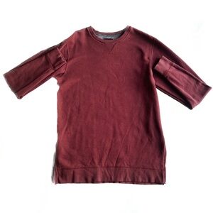 On the Byas Maroon Crewneck Sweatshirt